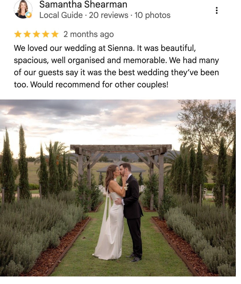 Five-star Google review from Samantha Shearman