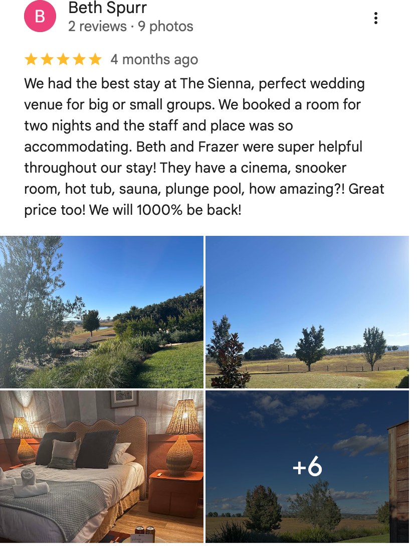 Five-star Google review from Beth Spurr