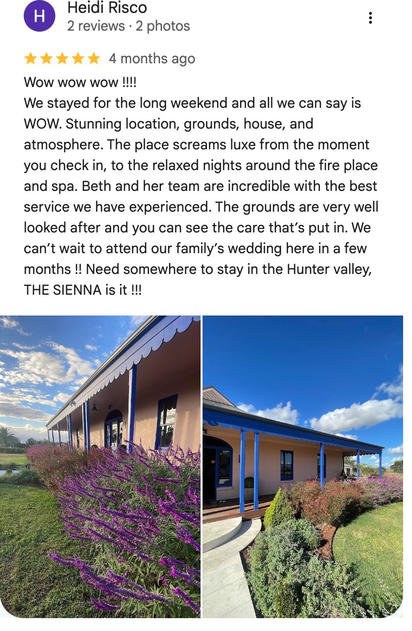 Five-star Google review from Heidi Risco